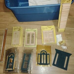 Miniature Window Set - Blue and Natural